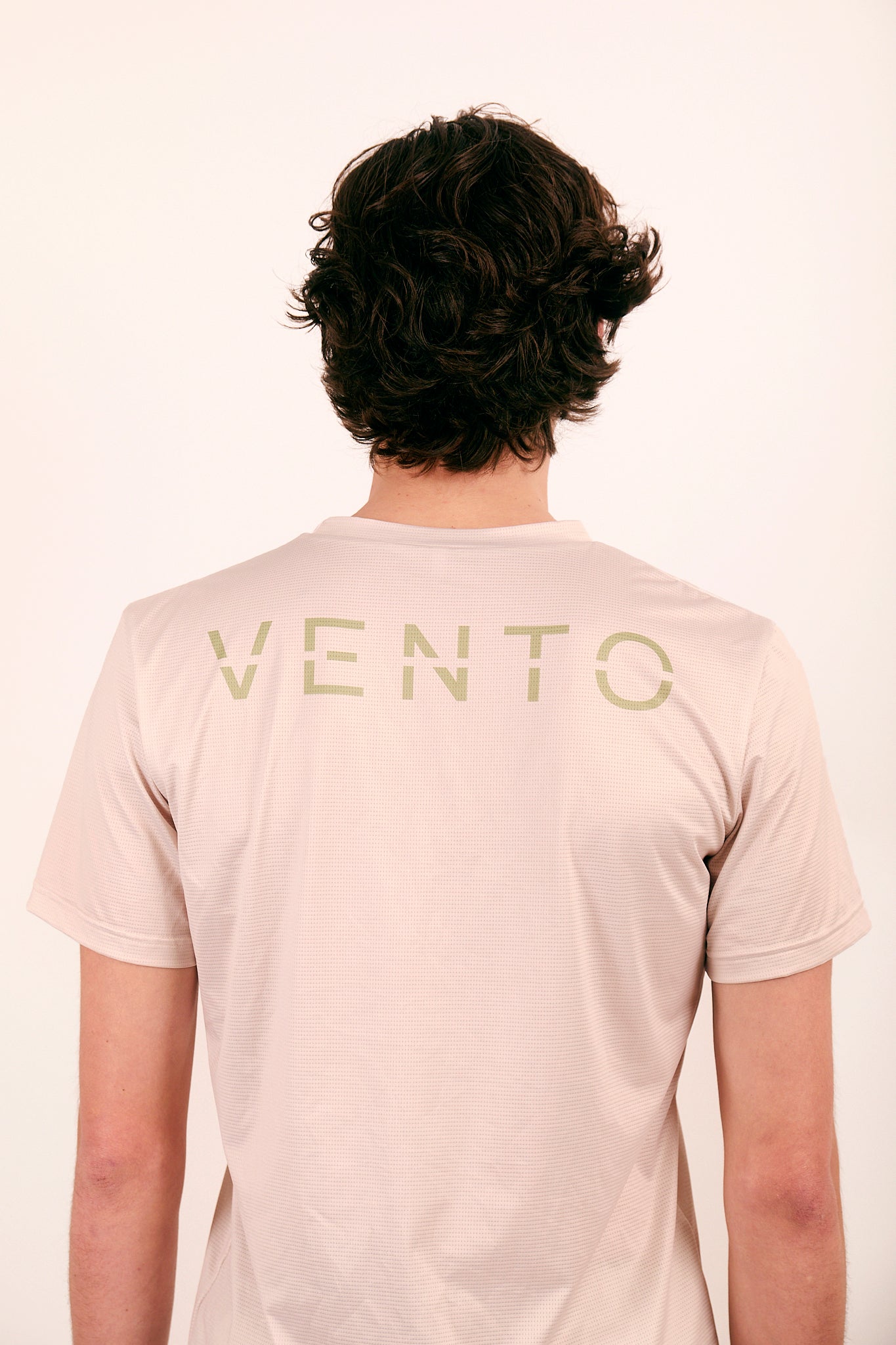 Beige Men's Running T-Shirt