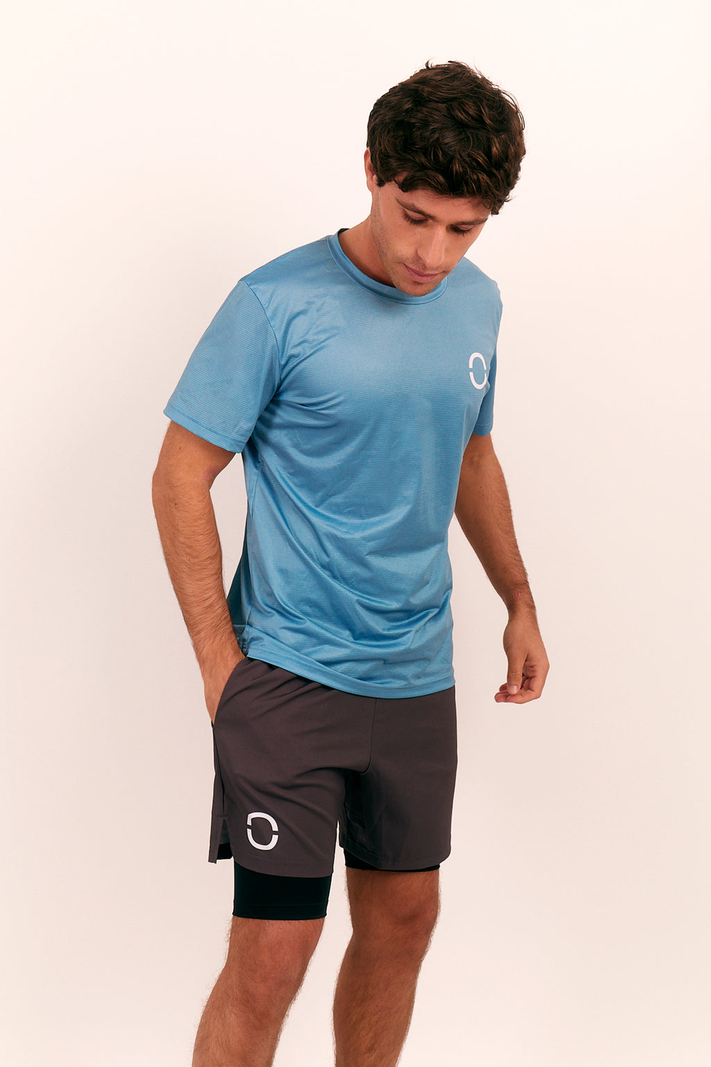 Blue Men's Running T-Shirt